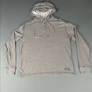 Flag and Anthem Men's Medium Gray Hoodie Henley version